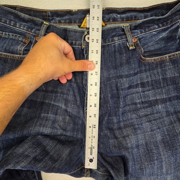 Lucky Brand Jeans Mens 38x26 H212 Blue Straight Medium Cotton HEMMED(Tagged 40) - Picture 14 of 14